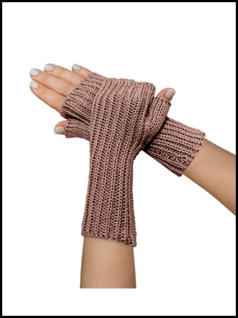 Alpaca Wool Blend Fingerless Gloves Hand Knitted One Size Unisex
